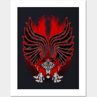 Dragon Gargoyle Tattoo Style Posters and Art